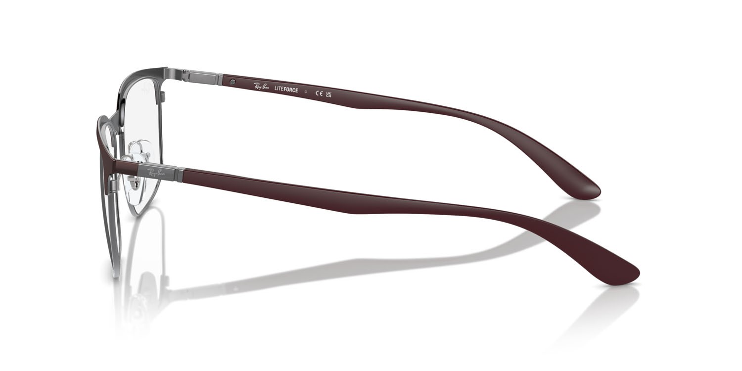 Brillen Ray-Ban RX 6518 (3162) - RB 6518 3162 farbe marrone su gunmetal form quadratisch gläser trasparente
