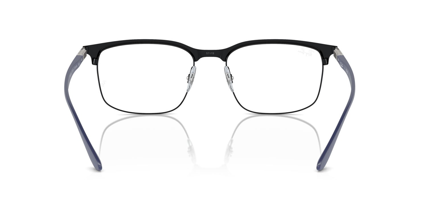 Eyeglasses Ray-Ban RX 6518 (3171) - RB 6518 3171 color nero su nero shape square lenses trasparente