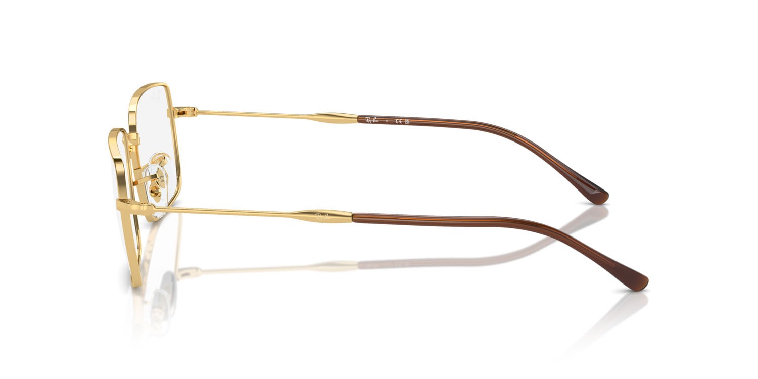 Occhiali da vista Ray-Ban RX 6520 (2500) - RB 6520 2500 colore oro forma rettangolare lenti trasparente
