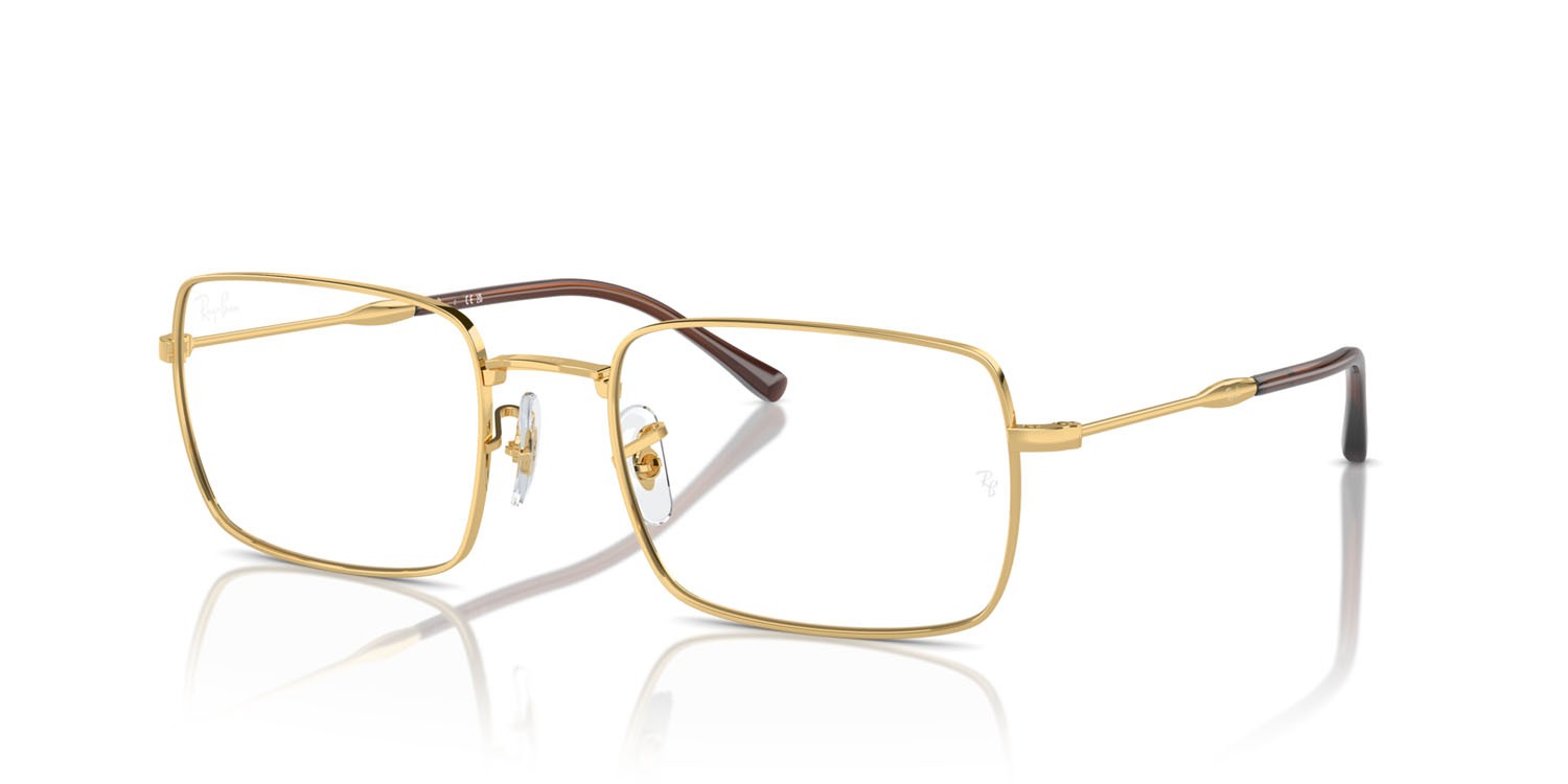 Occhiali da vista Ray-Ban RX 6520 (2500) - RB 6520 2500 colore oro forma rettangolare lenti trasparente