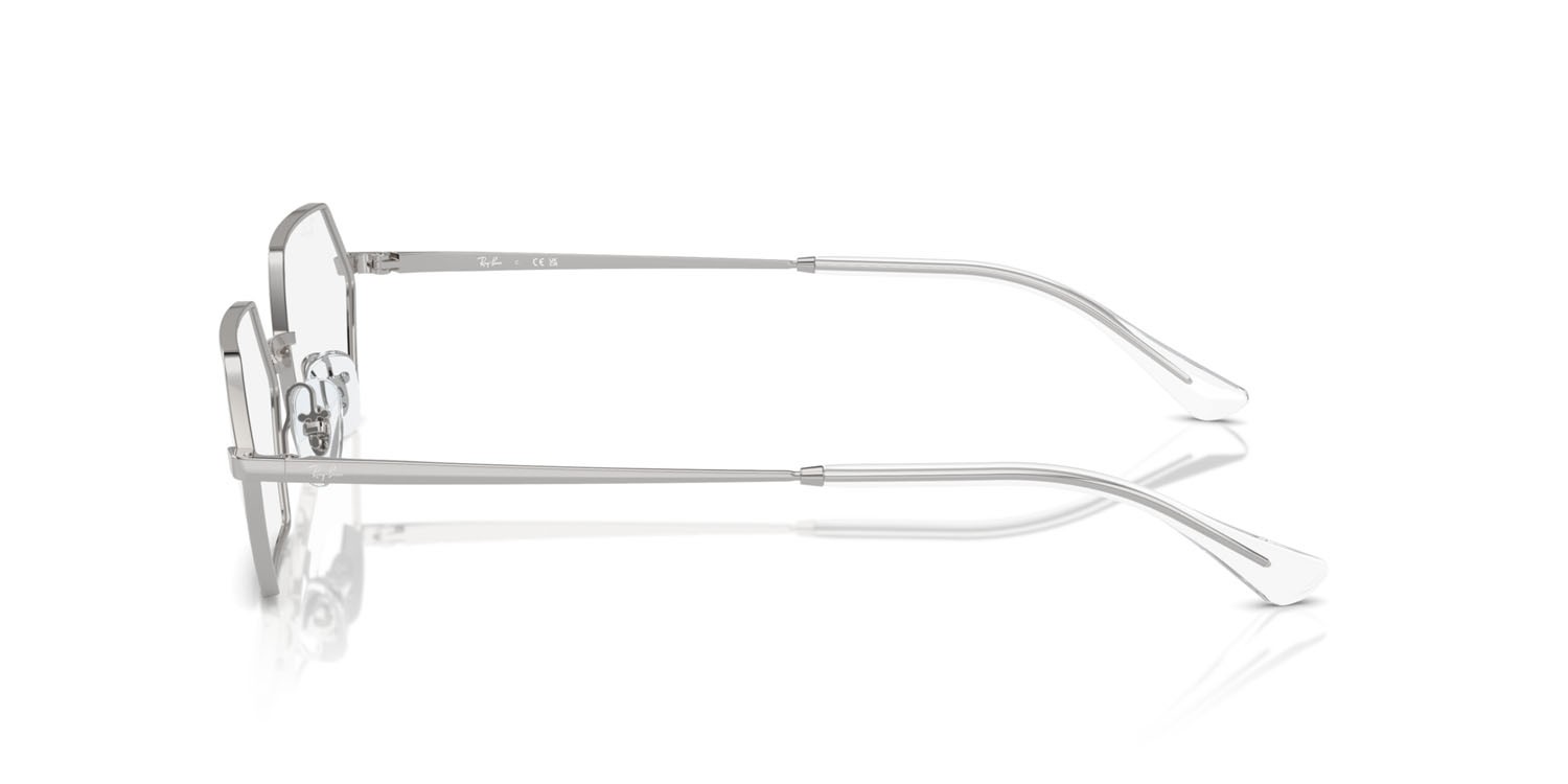 Brillen Ray-Ban Yevi RX 6528 (2501) - RB 6528 2501 farbe argento form unregelmäßig gläser trasparente