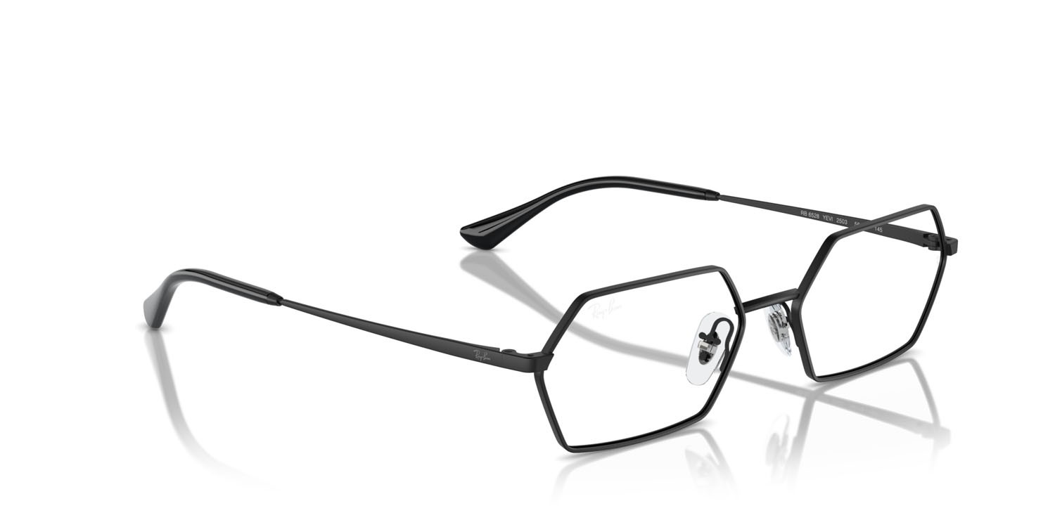 Eyeglasses Ray-Ban Yevi RX 6528 (2503) - RB 6528 2503 color nero shape irregular lenses trasparente