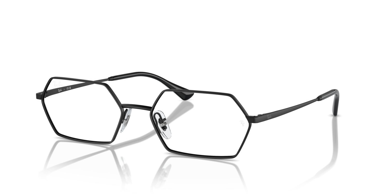 Eyeglasses Ray-Ban Yevi RX 6528 (2503) - RB 6528 2503 color nero shape irregular lenses trasparente