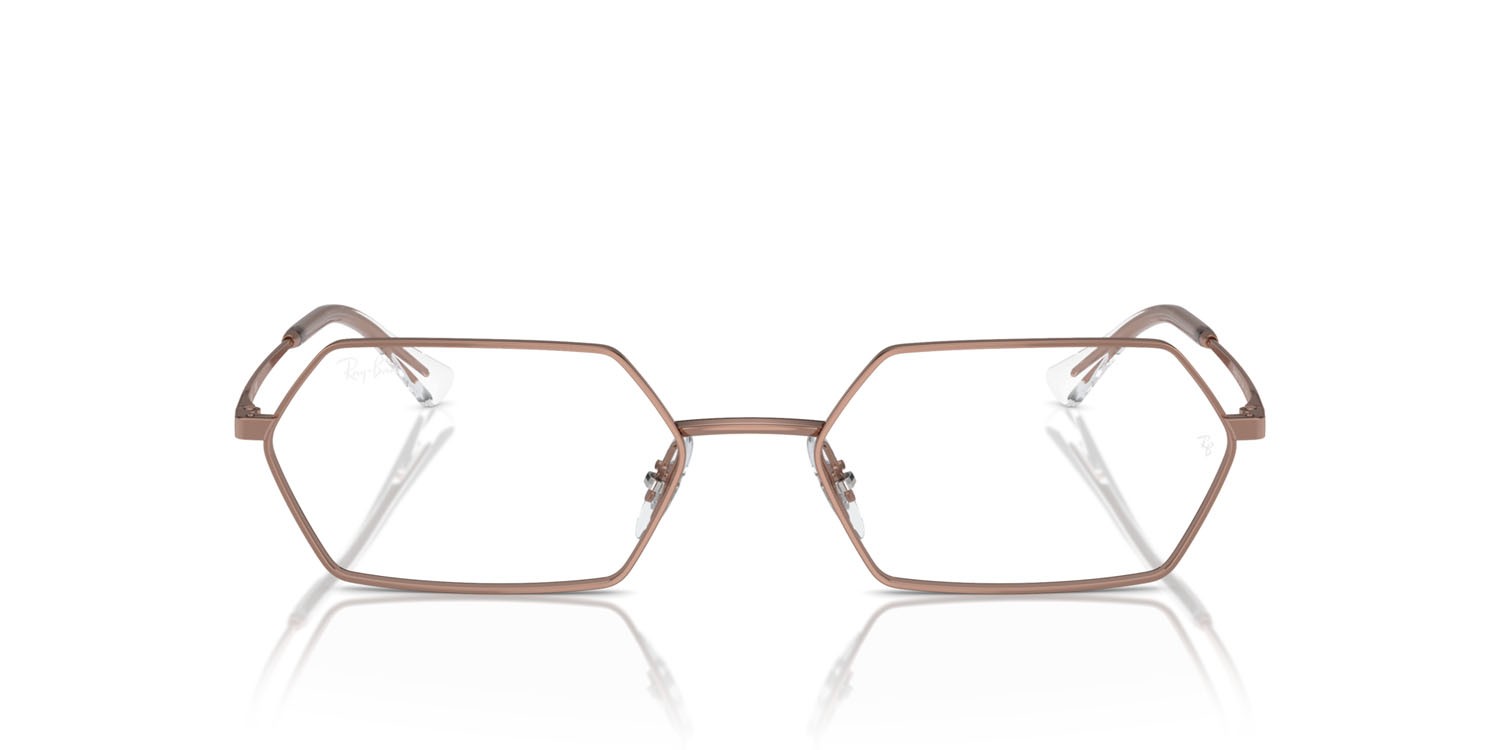 Occhiali da vista Ray-Ban Yevi RX 6528 (2943) - RB 6528 2943 colore rame forma irregolare lenti trasparente