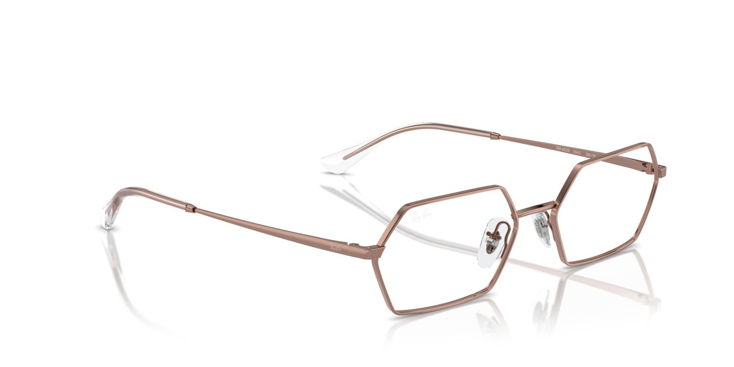 Occhiali da vista Ray-Ban Yevi RX 6528 (2943) - RB 6528 2943 colore rame forma irregolare lenti trasparente