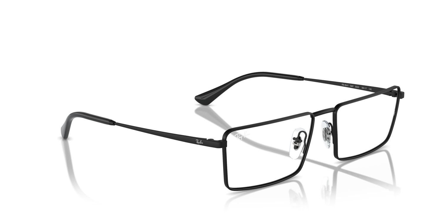 Occhiali da vista Ray-Ban Emy RX 6541 (2503) - RB 6541 2503 colore nero forma rettangolare lenti trasparente