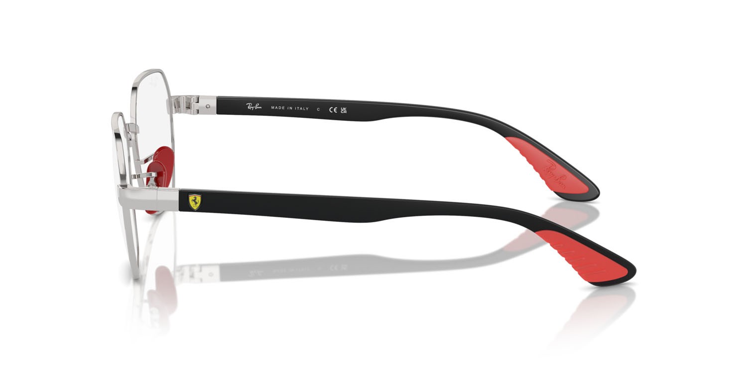 Occhiali da vista Ray-Ban Scuderia Ferrari RX 6594M (F031) - RB 6594M F031 colore argento forma irregolare lenti trasparente