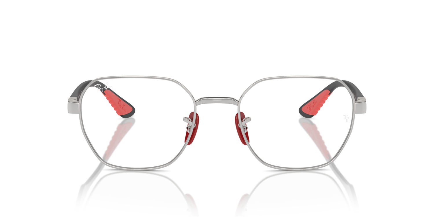 Occhiali da vista Ray-Ban Scuderia Ferrari RX 6594M (F031) - RB 6594M F031 colore argento forma irregolare lenti trasparente