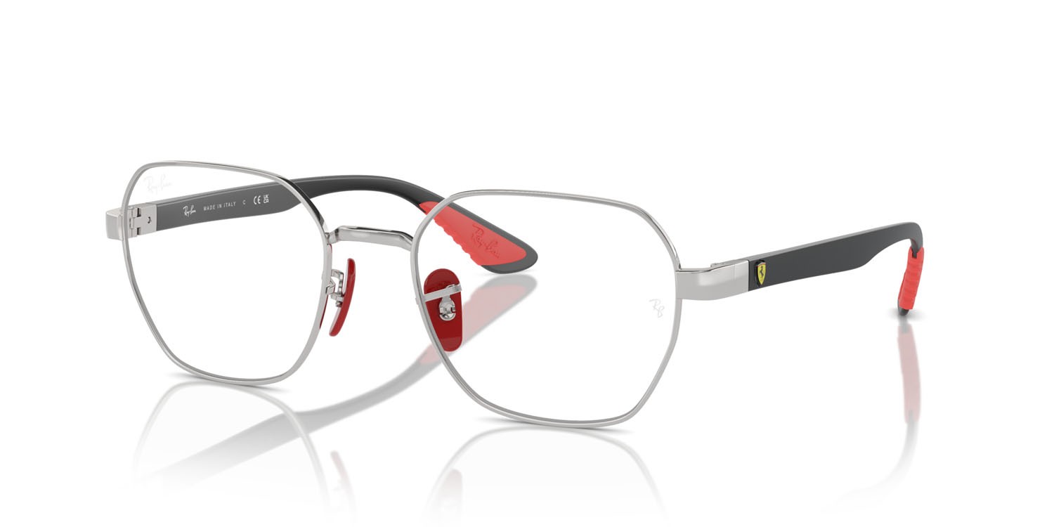 Occhiali da vista Ray-Ban Scuderia Ferrari RX 6594M (F031) - RB 6594M F031 colore argento forma irregolare lenti trasparente