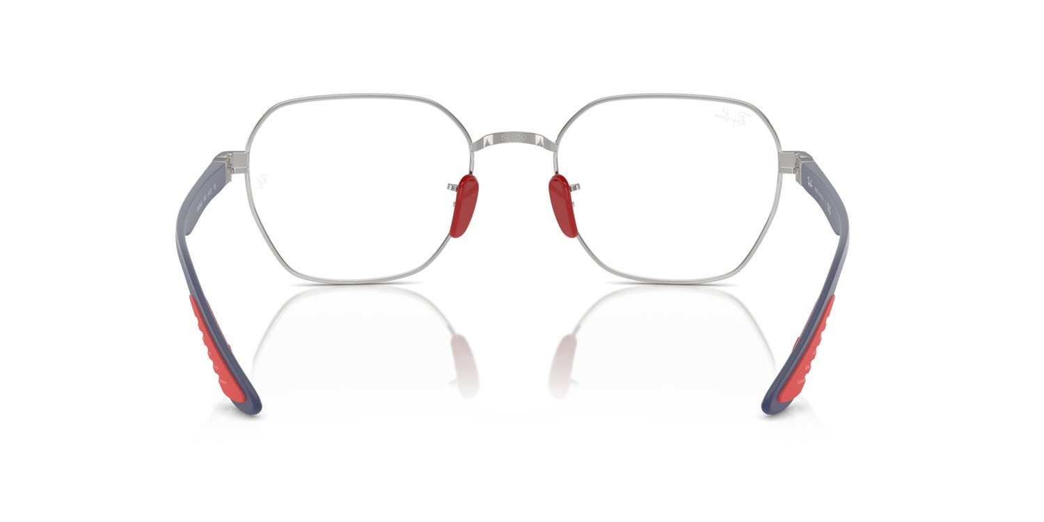 Brillen Ray-Ban Scuderia Ferrari RX 6594M (F097) - RB 6594M F097 farbe argento form unregelmäßig gläser trasparente
