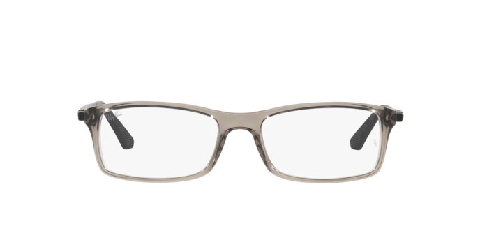 Eyeglasses Ray-Ban RX 7017 (8059) - RB 7017 8059 color trasparent gray shape rectangle lenses demo lens