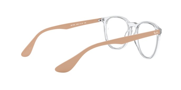 Occhiali da vista Ray-Ban Erika RX 7046 (5953) - RB 7046 5953 colore trasparent forma pantos lenti demo lens