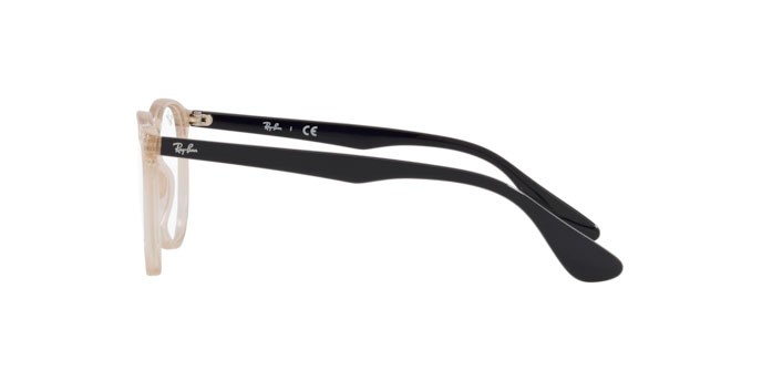 Brillen Ray-Ban Erika RX 7046 (8138) - RB 7046 8138 farbe transparent light brown form pantos gläser demo lens