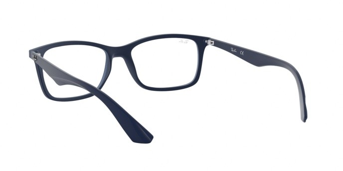 Occhiali da vista Ray-Ban RX 7047 (5450) - RB 7047 5450 colore matte trasp blue forma rettangolare lenti demo lens