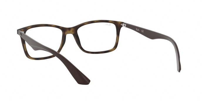 Occhiali da vista Ray-Ban RX 7047 (5573) - RB 7047 5573 colore matte havana forma rettangolare lenti demo lens