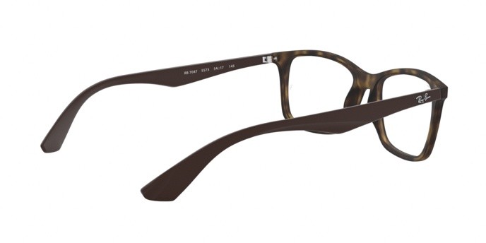 Occhiali da vista Ray-Ban RX 7047 (5573) - RB 7047 5573 colore matte havana forma rettangolare lenti demo lens