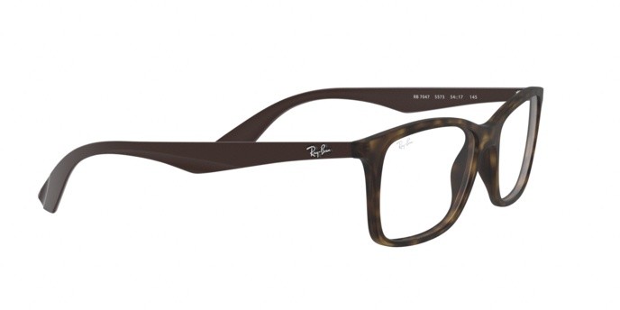 Occhiali da vista Ray-Ban RX 7047 (5573) - RB 7047 5573 colore matte havana forma rettangolare lenti demo lens