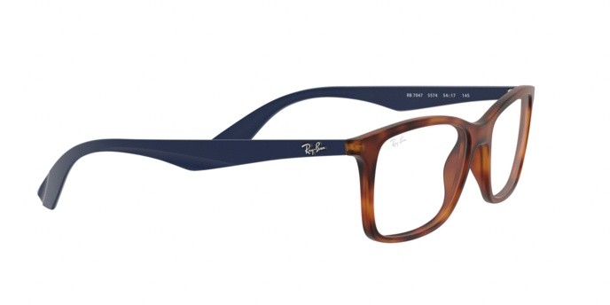 Occhiali da vista Ray-Ban RX 7047 (5574) - RB 7047 5574 colore matte light havana forma rettangolare lenti demo lens