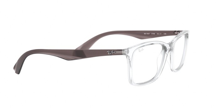 Eyeglasses Ray-Ban RX 7047 (5768) - RB 7047 5768 color trasparent shape rectangle lenses demo lens