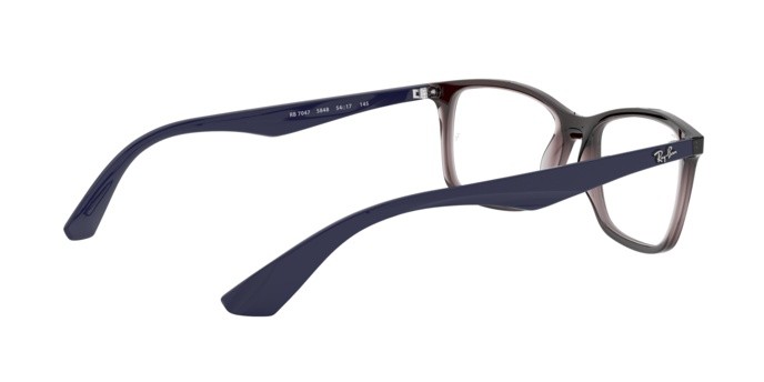Brillen Ray-Ban RX 7047 (5848) - RB 7047 5848 farbe transparent grey form rechteckig gläser demo lens