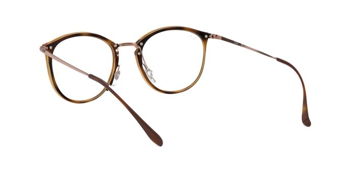 Eyeglasses Ray-Ban RX 7140 (5687) - RB 7140 5687 color stripped havana shape square lenses demo lens