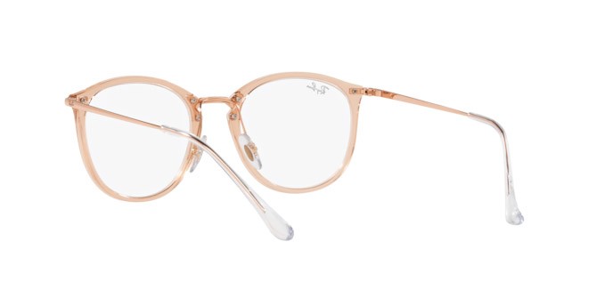 Eyeglasses Ray-Ban RX 7140 (8124) - RB 7140 8124 color trasparent light brown shape pantos lenses demo lens