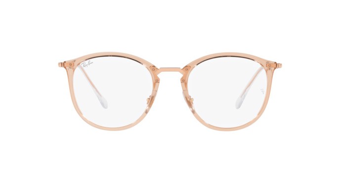 Eyeglasses Ray-Ban RX 7140 (8124) - RB 7140 8124 color trasparent light brown shape pantos lenses demo lens