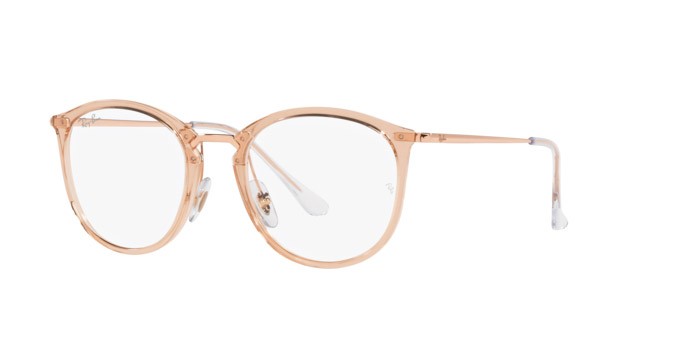 Eyeglasses Ray-Ban RX 7140 (8124) - RB 7140 8124 color trasparent light brown shape pantos lenses demo lens
