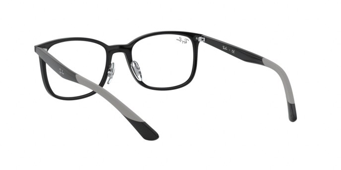 Eyeglasses Ray-Ban RX 7142 (2000) - RB 7142 2000 color shiny black shape square lenses demo lens