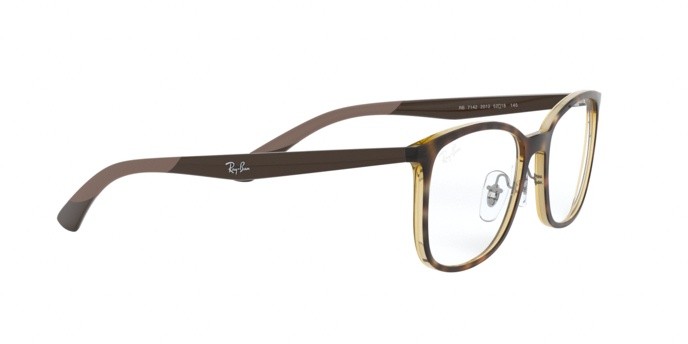 Brillen Ray-Ban RX 7142 (2012) - RB 7142 2012 farbe havana form quadratisch gläser demo lens