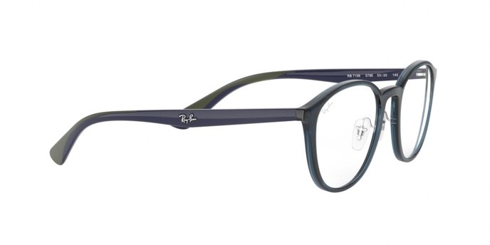 Brillen Ray-Ban RX 7156 (5796) - RB 7156 5796 farbe trasparent dark blue form pantos gläser demo lens
