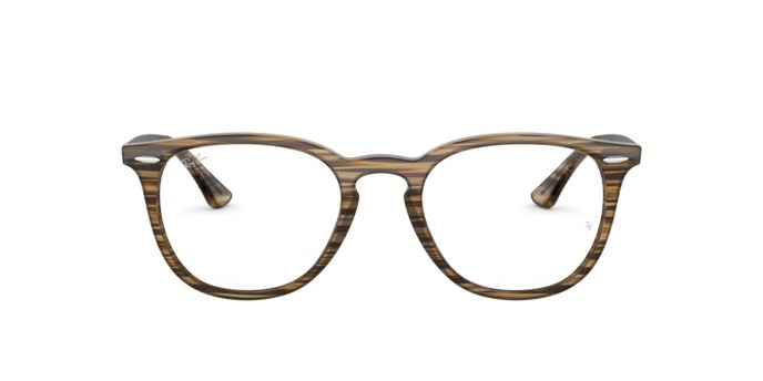 Brillen Ray-Ban RX 7159 (5749) - RB 7159 5749 farbe brown grey stripped form quadratisch gläser demo lens