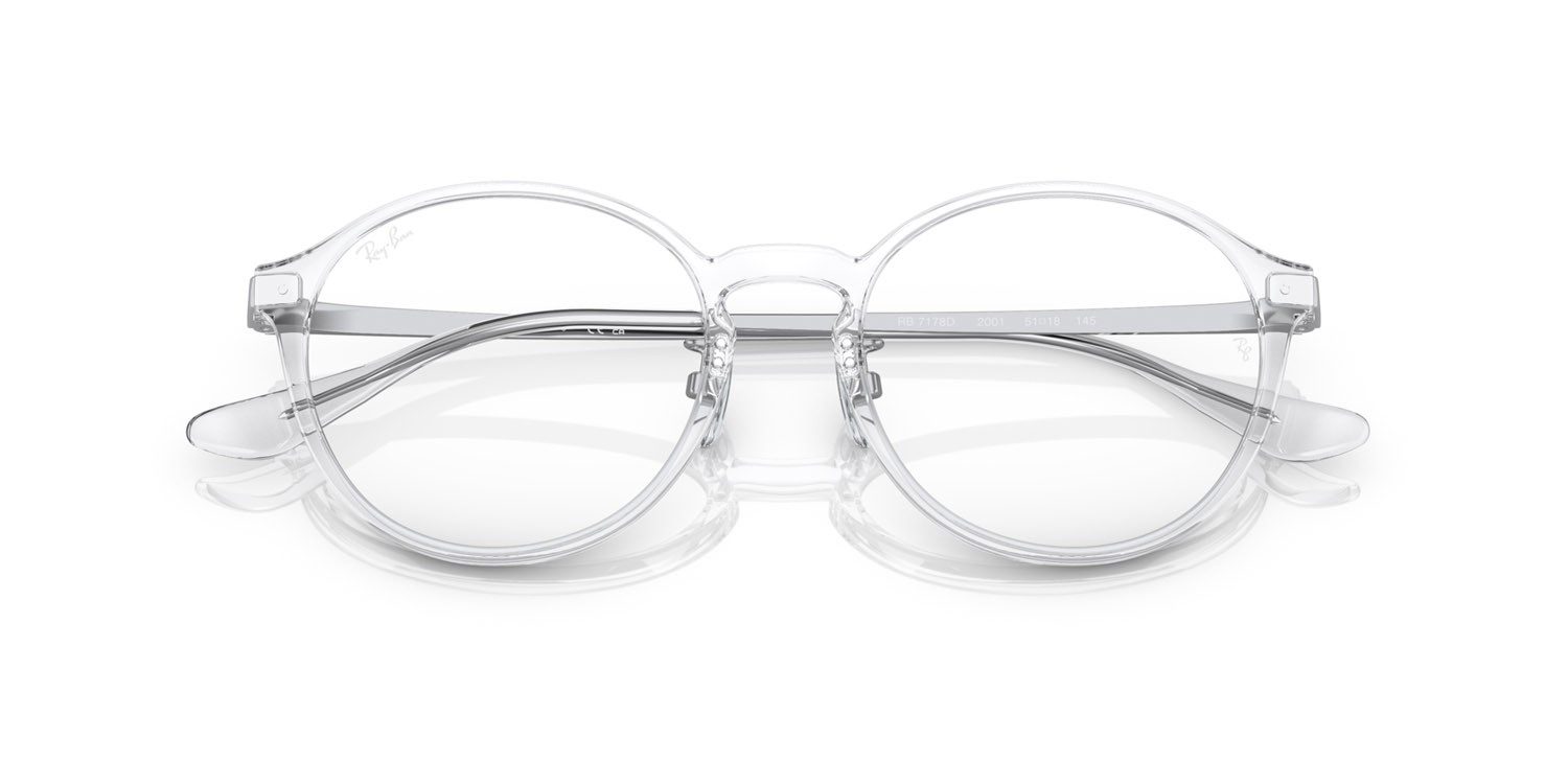 Occhiali da vista Ray-Ban RX 7178D (2001) - RB 7178D 2001 colore trasparente forma pantos lenti lente demo