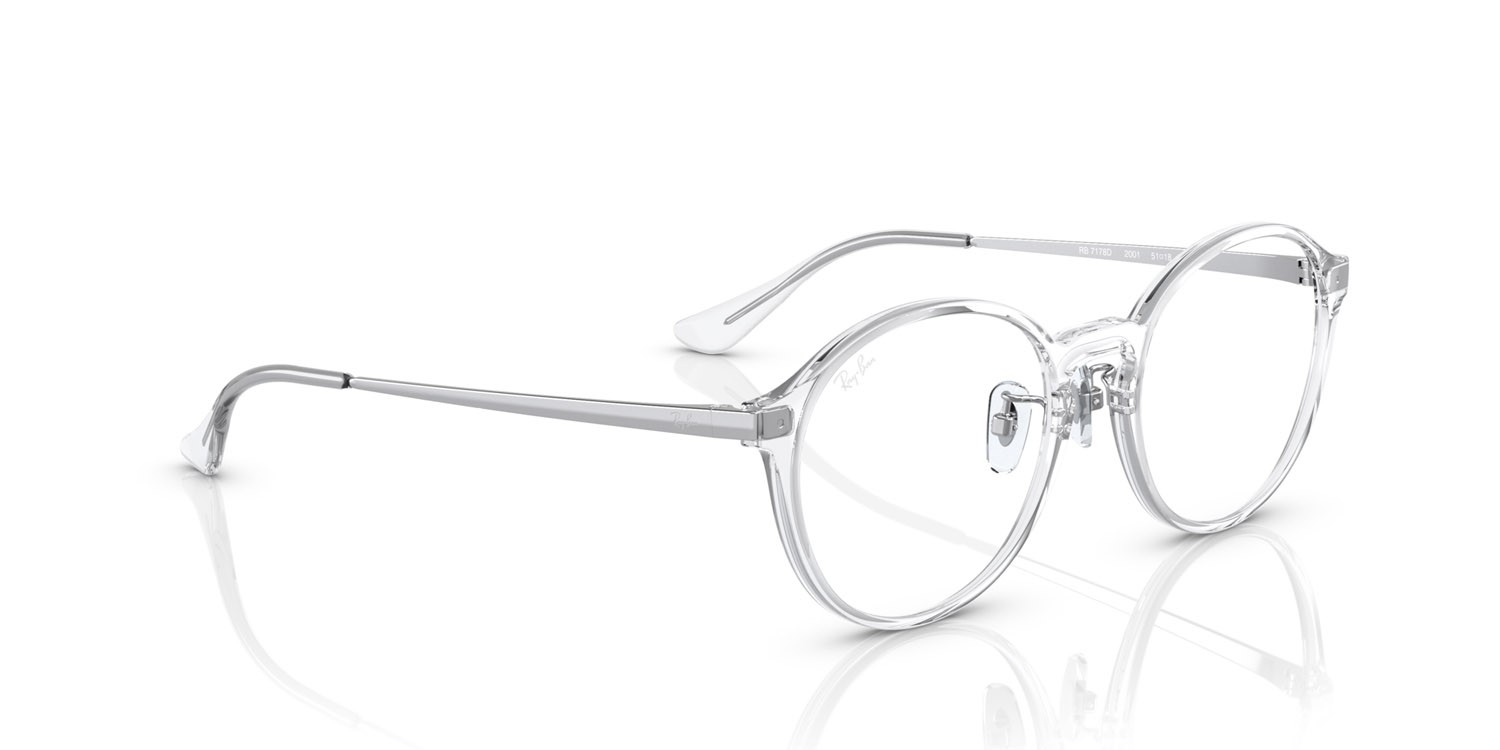 Occhiali da vista Ray-Ban RX 7178D (2001) - RB 7178D 2001 colore trasparente forma pantos lenti lente demo