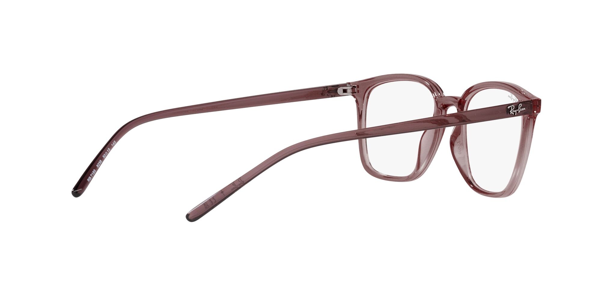Brillen Ray-Ban RX 7185 (8236) - RB 7185 8236 farbe marrone trasparente form quadratisch gläser lente demo