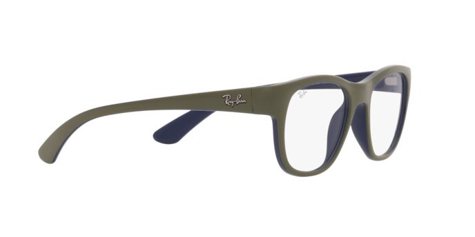 Brillen Ray-Ban RX 7191 (8144) - RB 7191 8144 farbe matte green on blue form quadratisch gläser demo lens