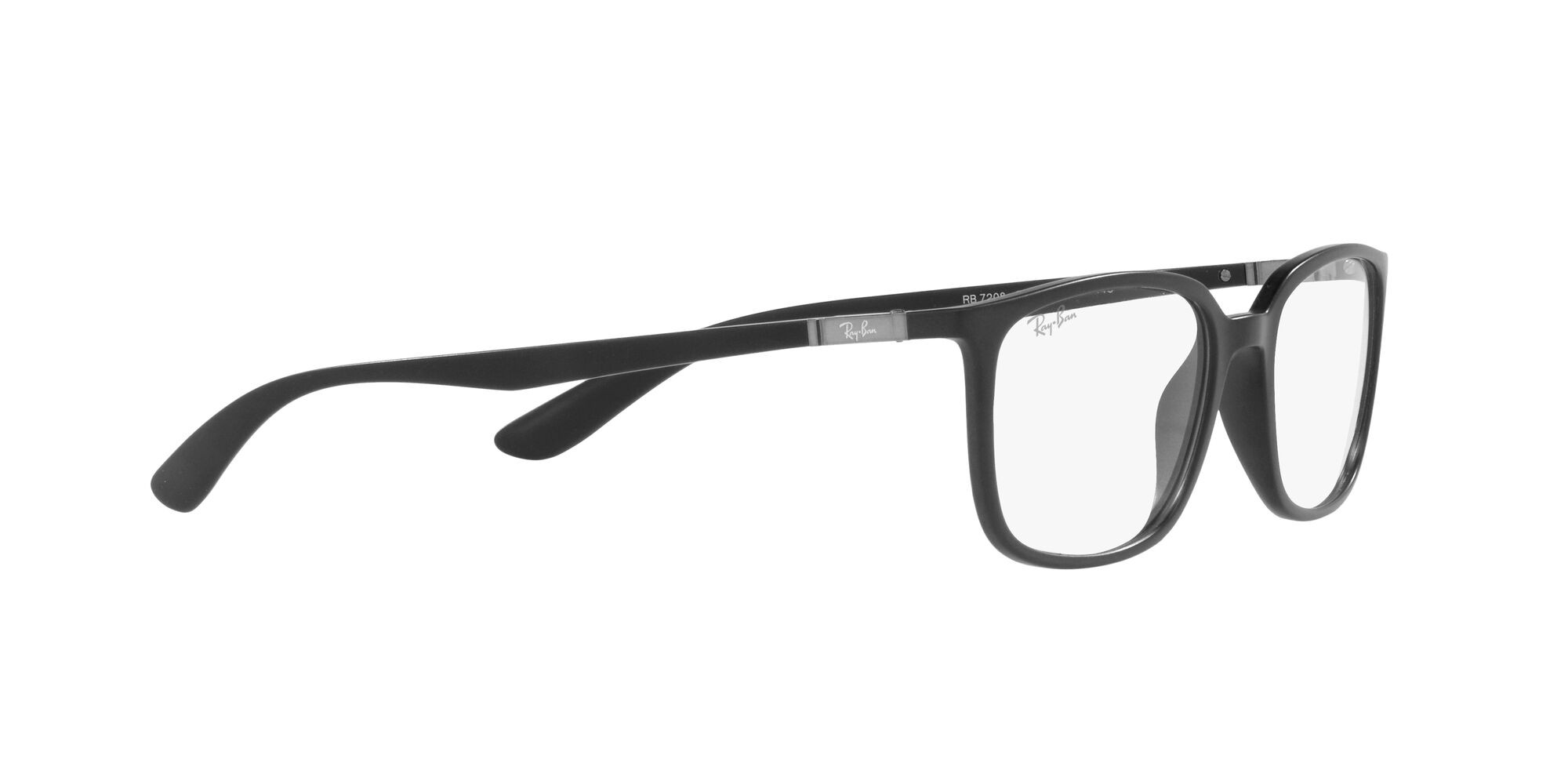 Occhiali da vista Ray-Ban RX 7208 (5204) - RB 7208 5204 colore nero opaco forma quadrato lenti lente demo