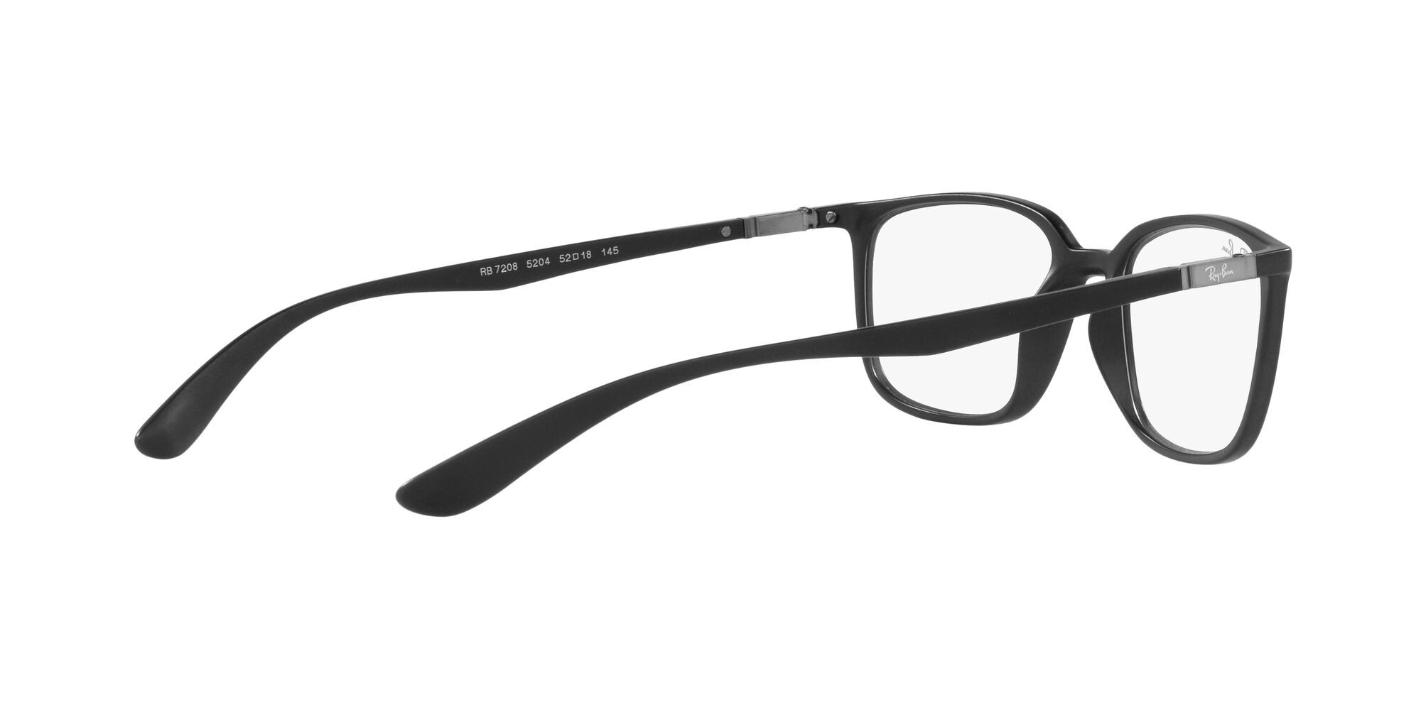Occhiali da vista Ray-Ban RX 7208 (5204) - RB 7208 5204 colore nero opaco forma quadrato lenti lente demo