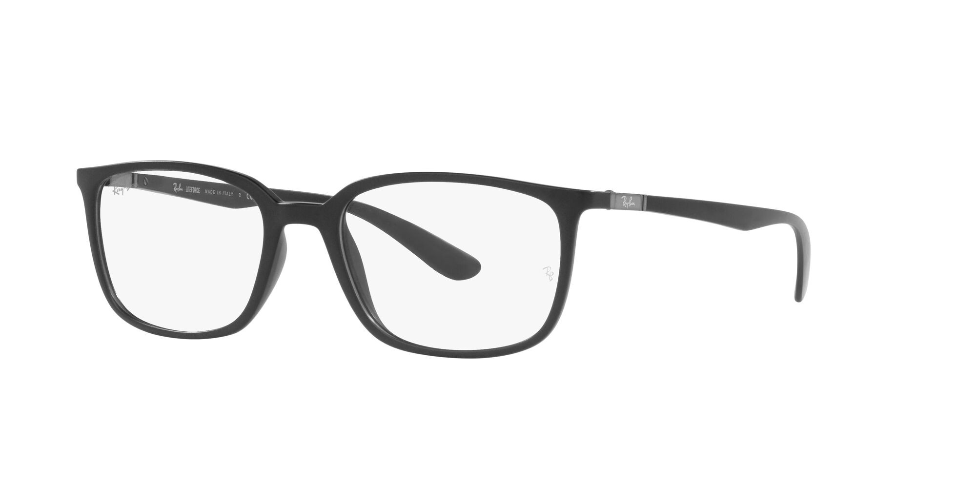 Occhiali da vista Ray-Ban RX 7208 (5204) - RB 7208 5204 colore nero opaco forma quadrato lenti lente demo