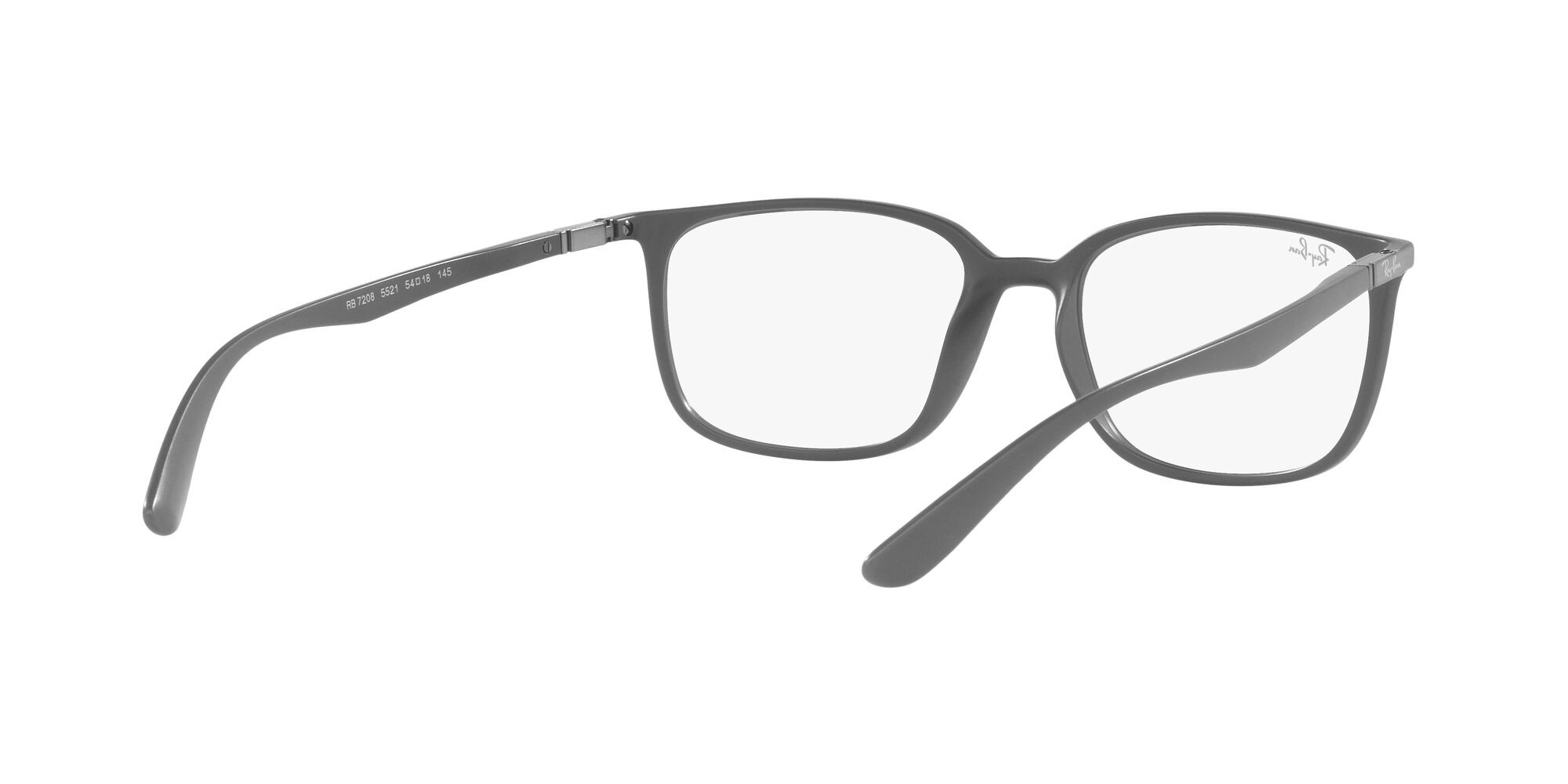 Occhiali da vista Ray-Ban RX 7208 (5521) - RB 7208 5521 colore grigio opaco forma quadrato lenti lente demo