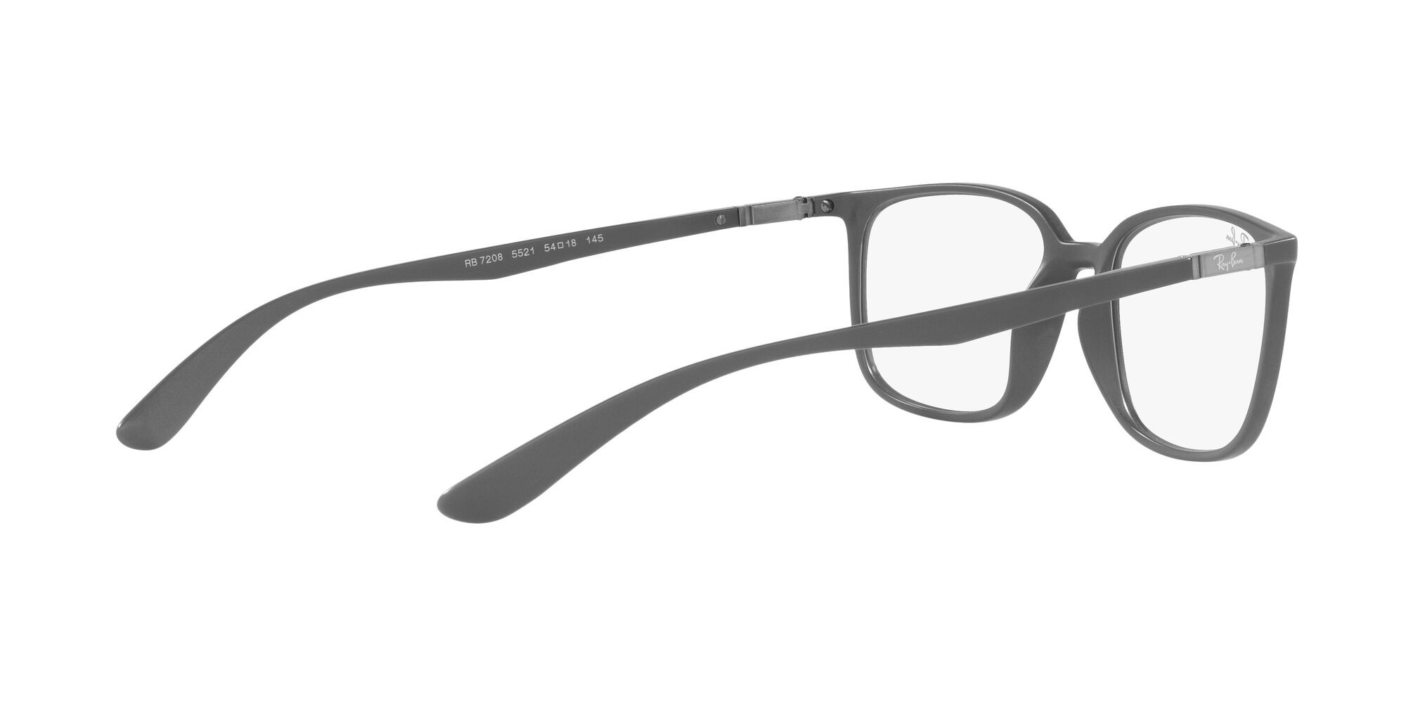 Occhiali da vista Ray-Ban RX 7208 (5521) - RB 7208 5521 colore grigio opaco forma quadrato lenti lente demo