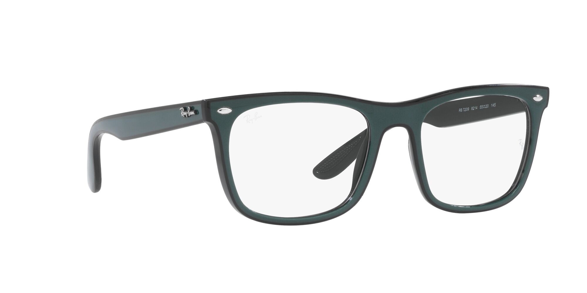 Occhiali da vista Ray-Ban RX 7209 (8214) - RB 7209 8214 colore green black black forma quadrato lenti lente demo
