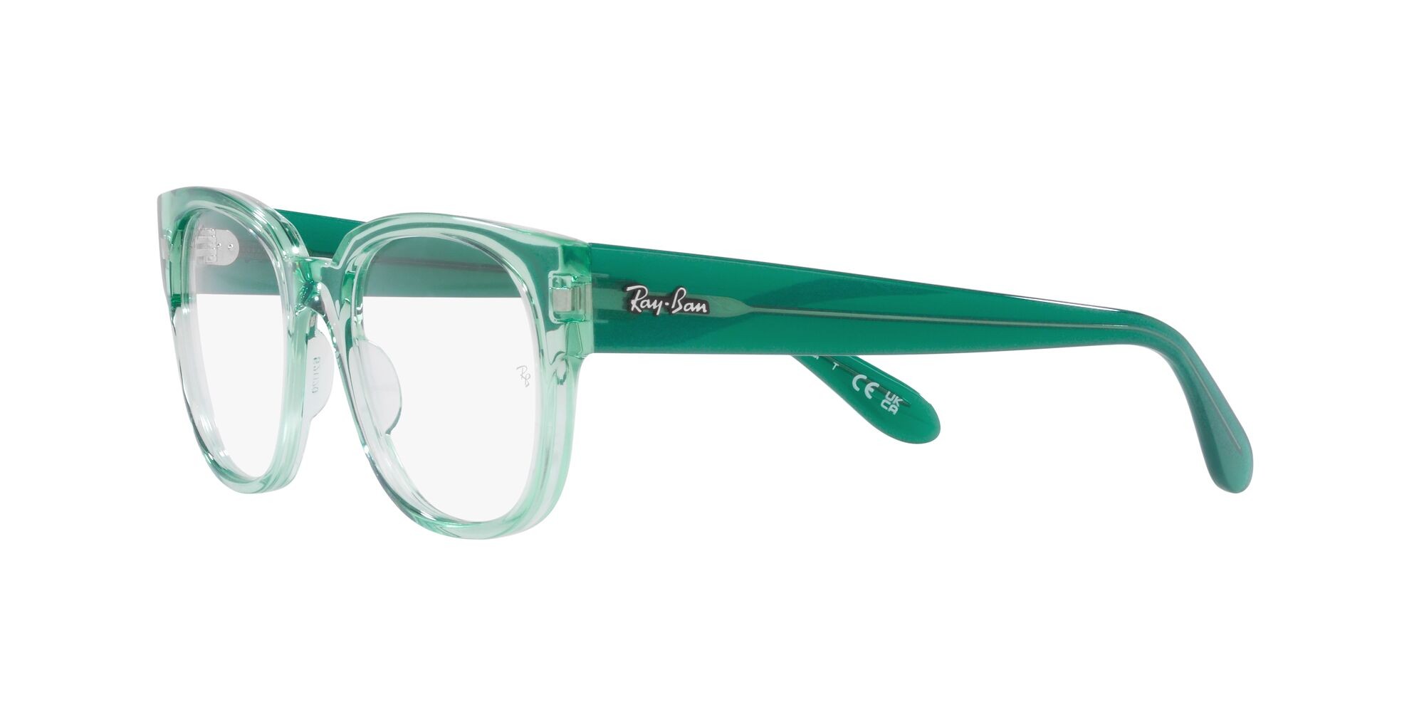 Brillen Ray-Ban RX 7210 (8202) - RB 7210 8202 farbe verde trasparente form quadratisch gläser lente demo