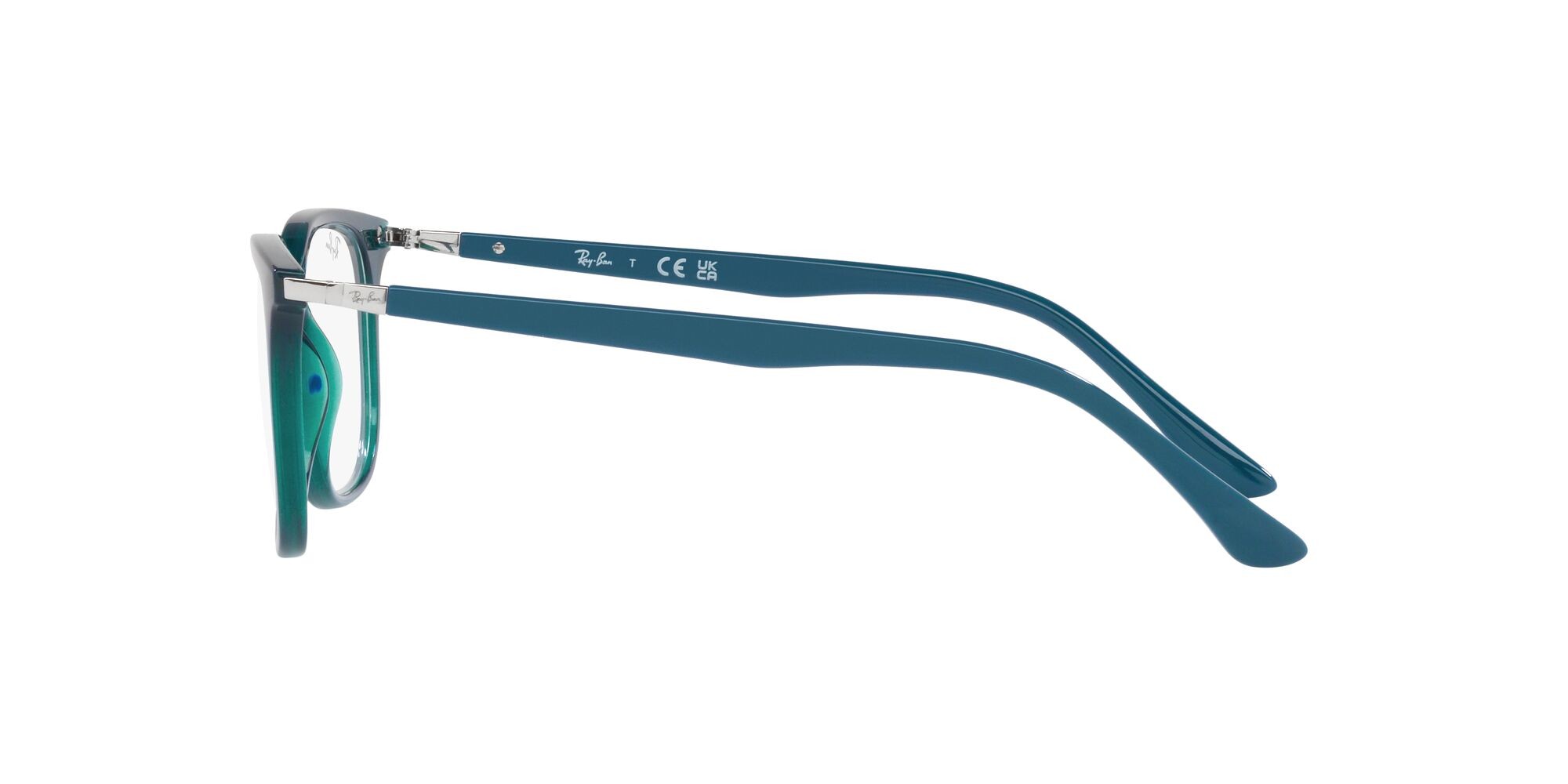 Eyeglasses Ray-Ban RX 7211 (8206) - RB 7211 8206 color turchese trasparente shape square lenses lente demo