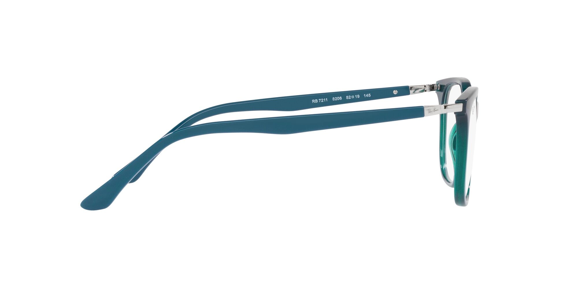 Eyeglasses Ray-Ban RX 7211 (8206) - RB 7211 8206 color turchese trasparente shape square lenses lente demo