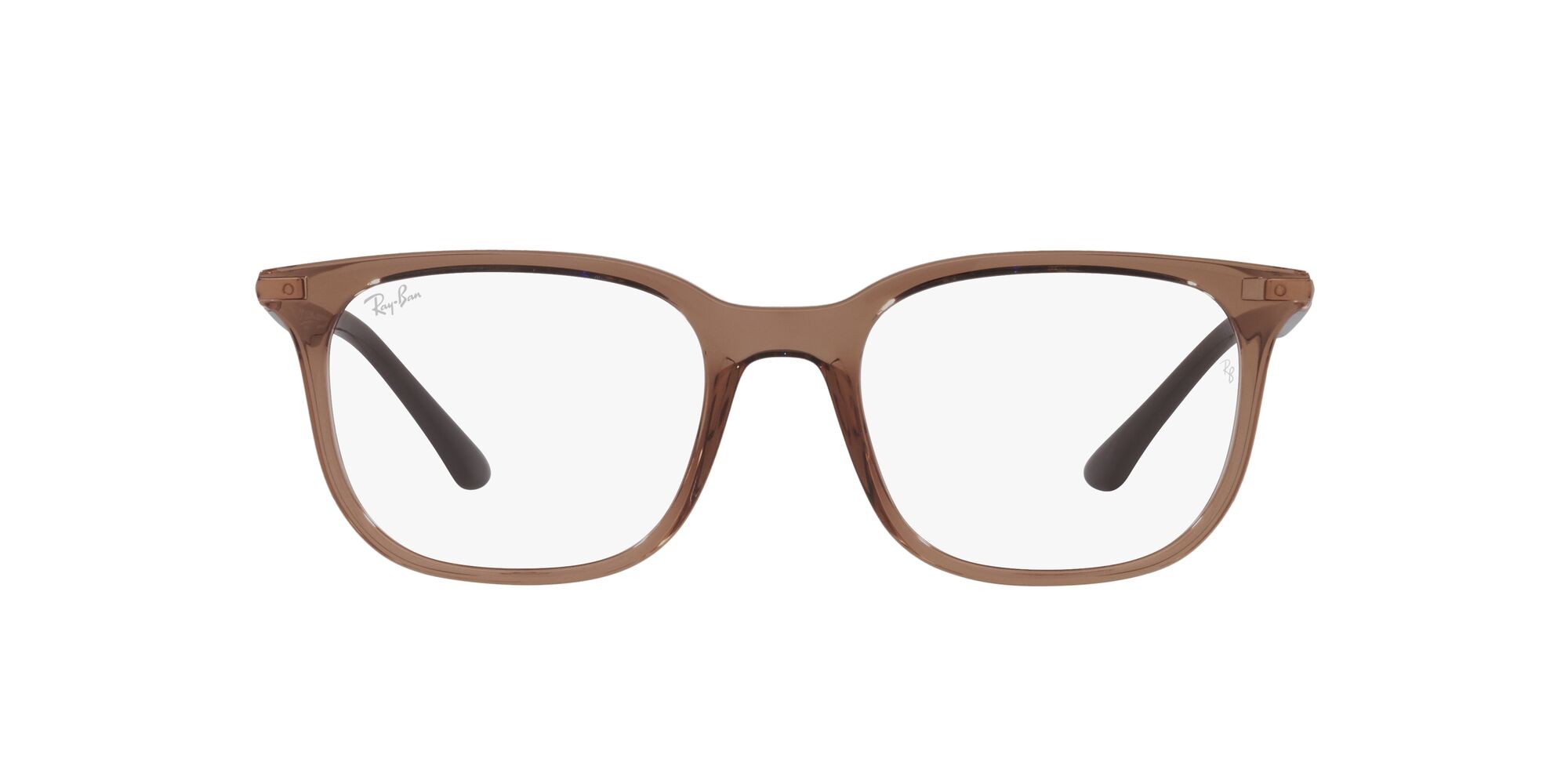 Brillen Ray-Ban RX 7211 (8207) - RB 7211 8207 farbe marrone trasparente form quadratisch gläser lente demo