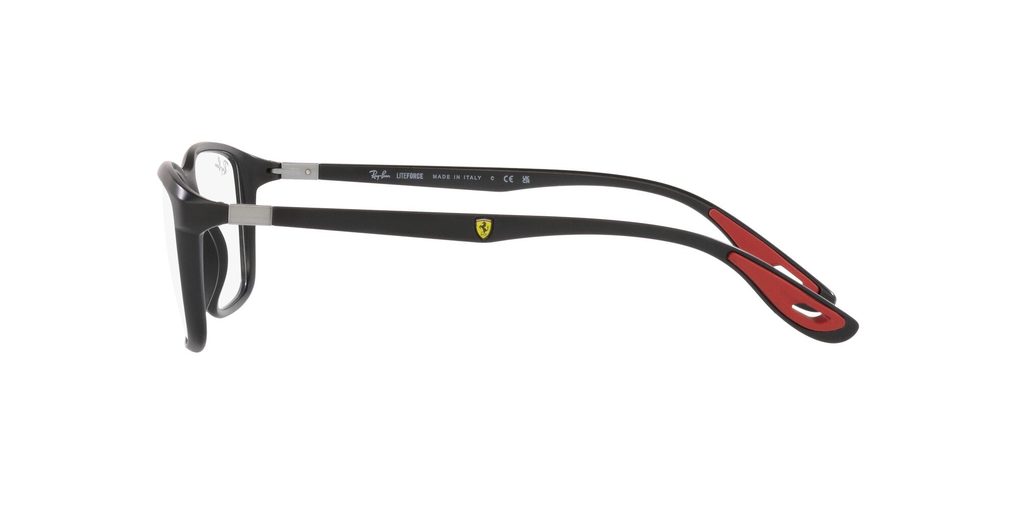 Brillen Ray-Ban Scuderia Ferrari RX 7213M (F602) - RB 7213M F602 farbe nero opaco form quadratisch gläser lente demo