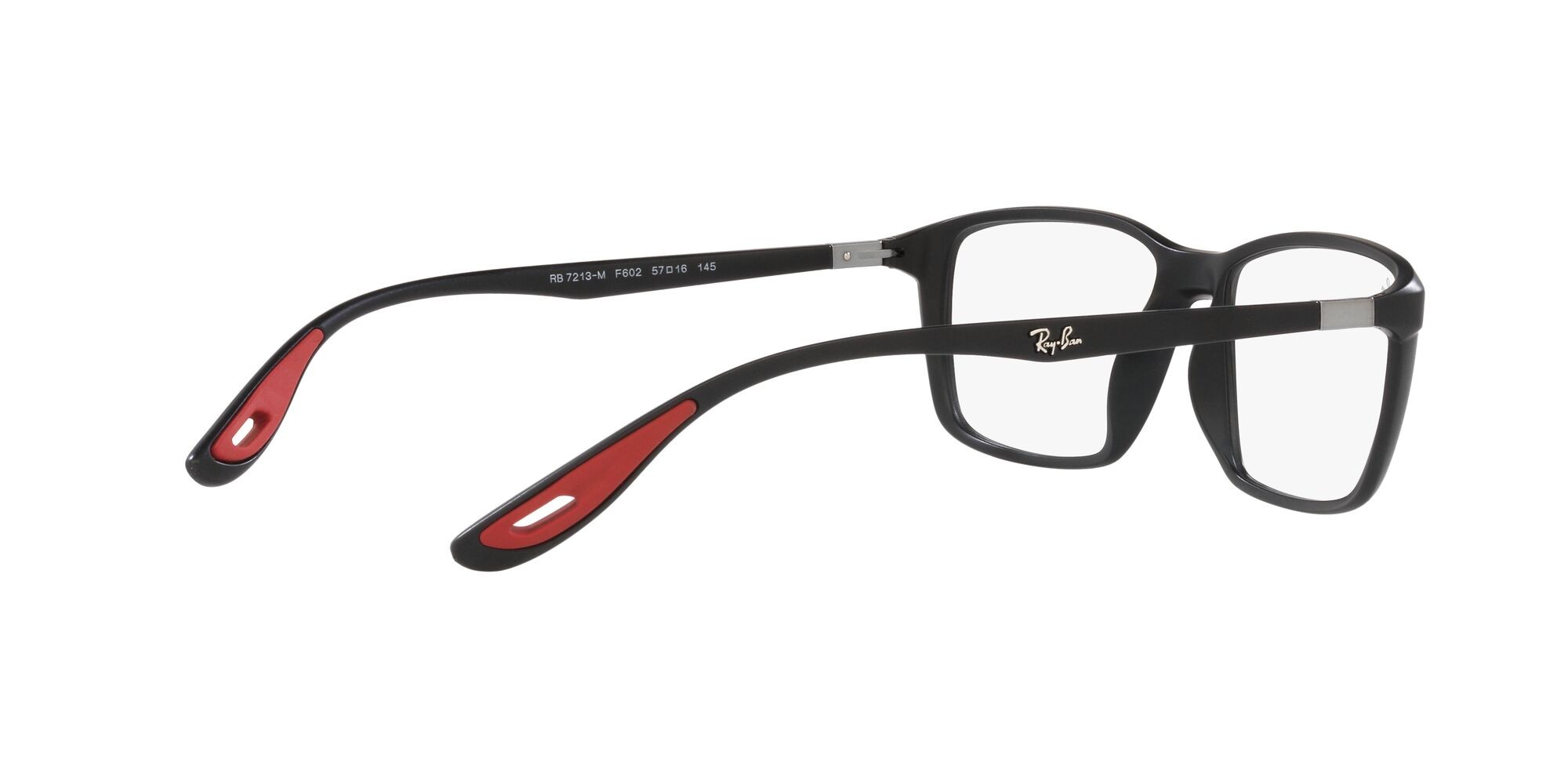 Brillen Ray-Ban Scuderia Ferrari RX 7213M (F602) - RB 7213M F602 farbe nero opaco form quadratisch gläser lente demo