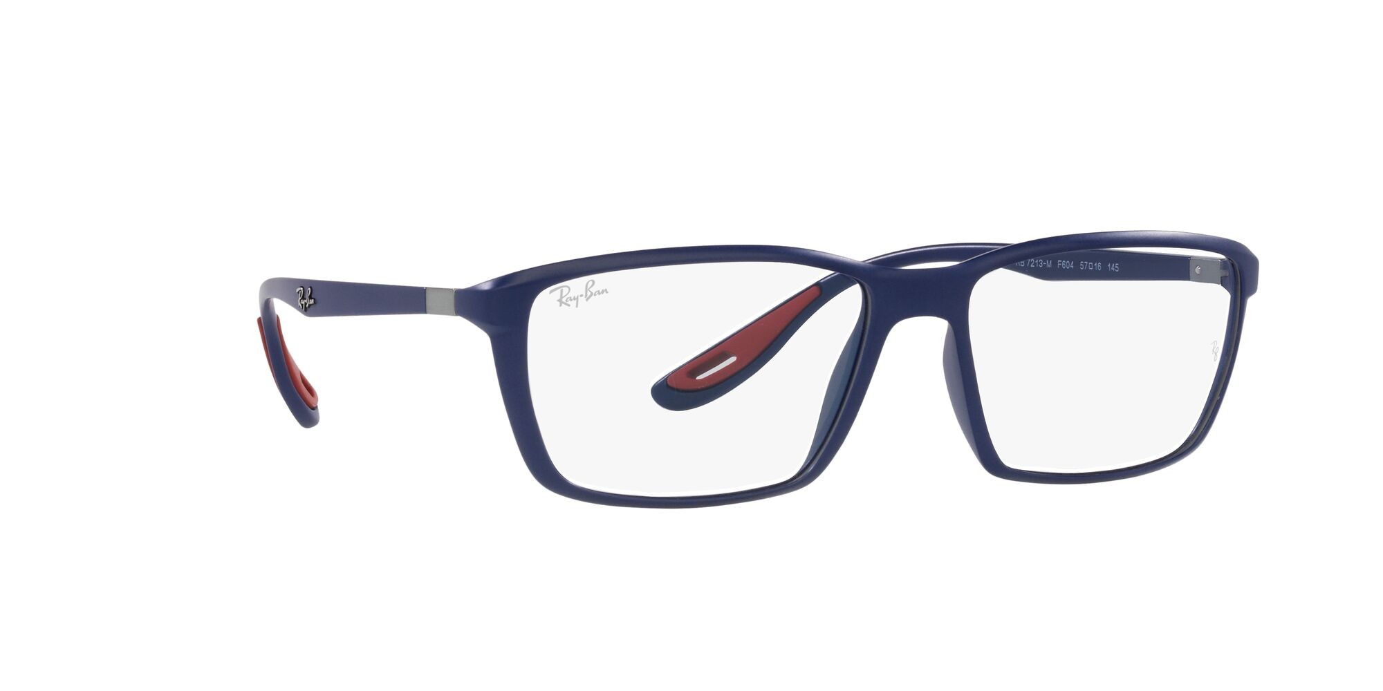 Occhiali da vista Ray-Ban Scuderia Ferrari RX 7213M (F604) - RB 7213M F604 colore blu opaco forma quadrato lenti lente demo