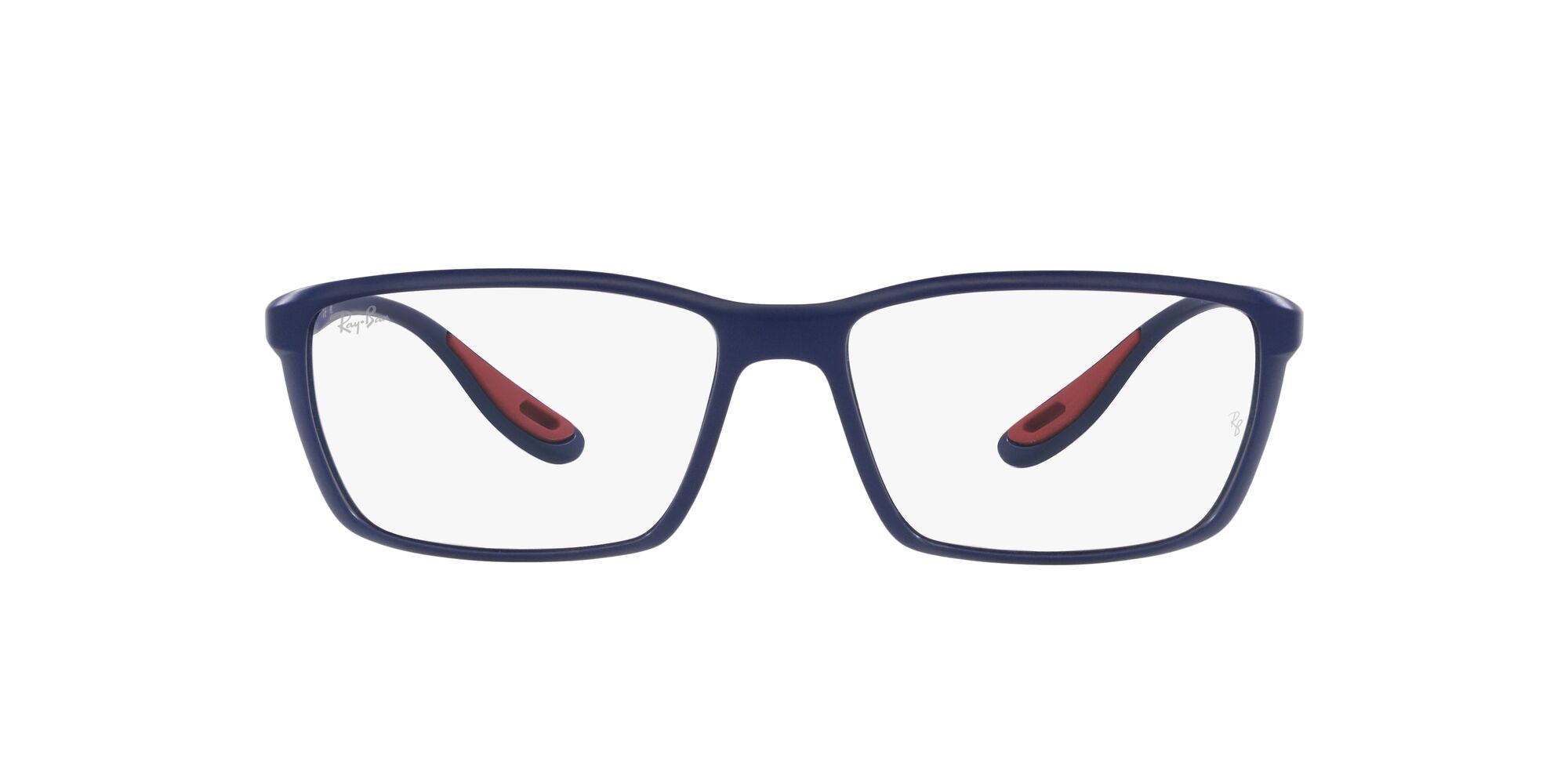 Occhiali da vista Ray-Ban Scuderia Ferrari RX 7213M (F604) - RB 7213M F604 colore blu opaco forma quadrato lenti lente demo